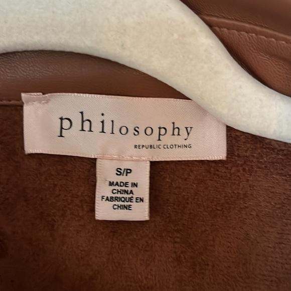 Philosophy brown women’s leather jacket - Picture 2 of 4